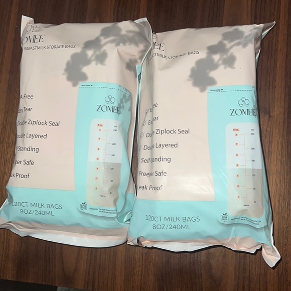 Zomee 240 count breastmilk storage bags - Picture 1 of 3
